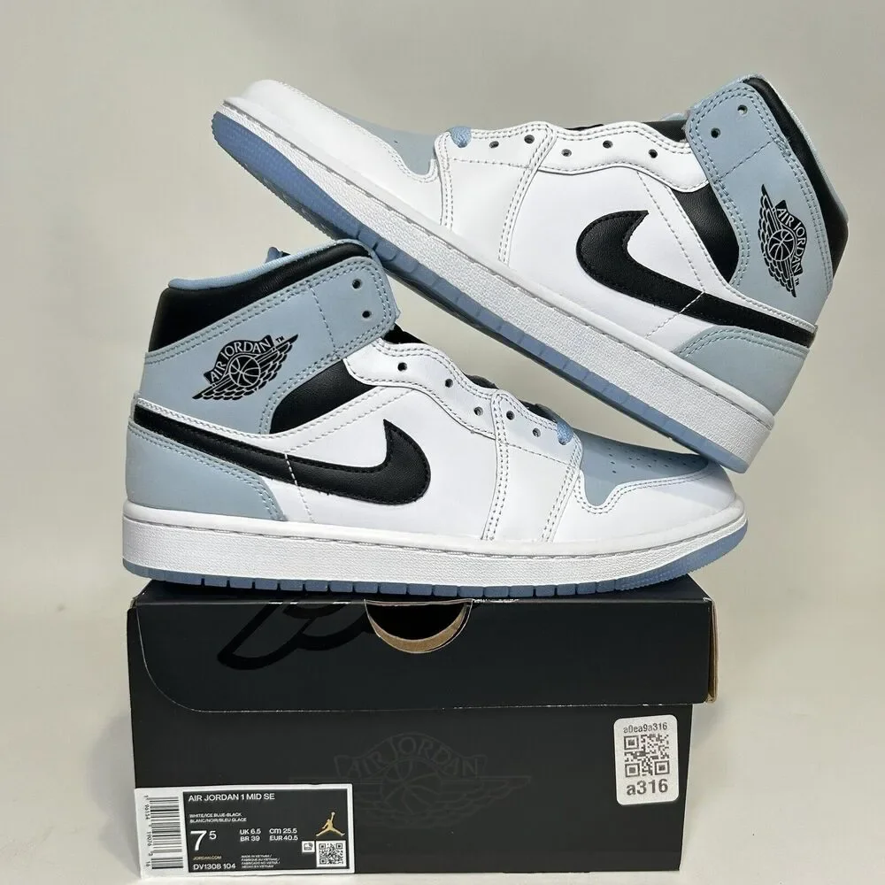 Nike Shoes Air Jordan 1 Mid SE “UNC/Ice Blue